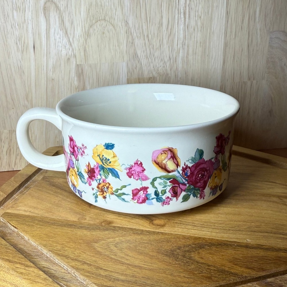 Potpourri Press Soup Mug‎ Floral Roses Coffee Tea Cup 1988 Korea